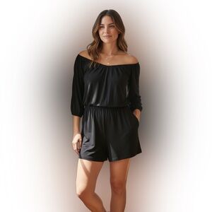 Mossimo Supply Co. Black Casual Jumpsuit with V-Neck